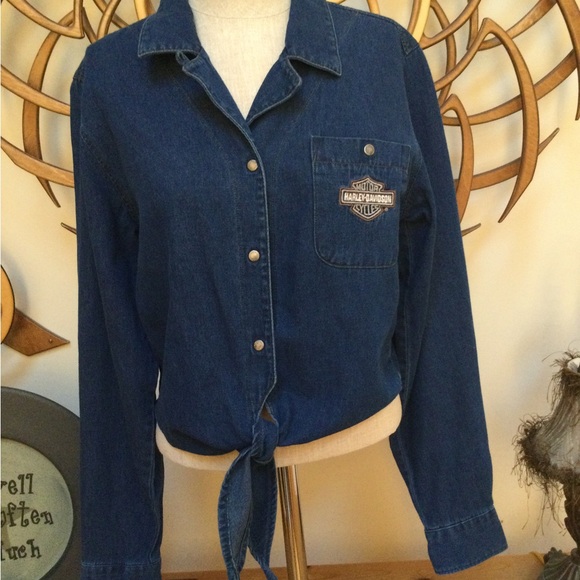 Harley-Davidson Tops - Host Pic!Harley-Davidson Tie Front Sz M